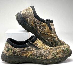 Wrangler canvas camo memory foam slip on shoes size 10